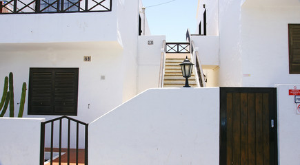 Arquitectura típica canaria en Lanzarote, Islas Canarias