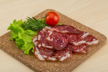 Sliced salami