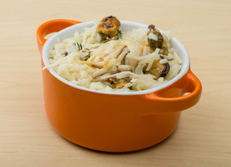 Risotto with mussels
