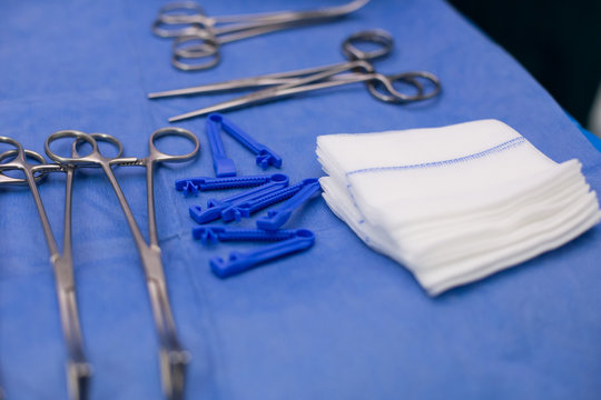 Sterile Surgical Instruments For Cesarean Section