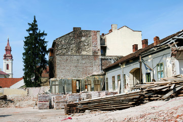 Obraz premium Urban demolition site