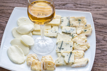 Various types of cheese