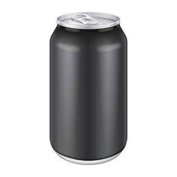 Black Metal Aluminum Beverage Drink Can 500ml