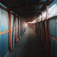 passage under the buildings