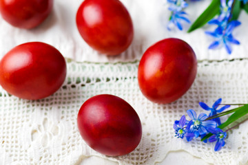 Easter colored eggs