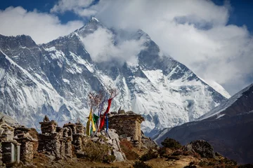 Poster Uitzicht op de Himalaya gebergte © larisashustrova