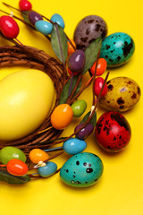 Close-up Easter eggs