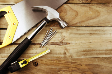 Tools on wood