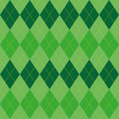 Argyle pattern green rhombus seamless texture