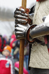 Fototapeta na wymiar knights armor hand protection 3