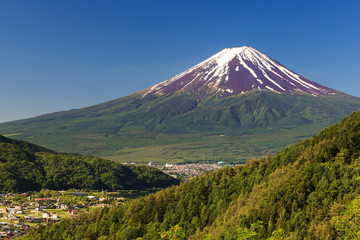 Mountain Fuji in Summer at Yamanashi, Japan