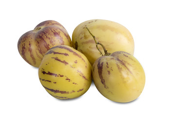 Whole fresh Pepino fruit