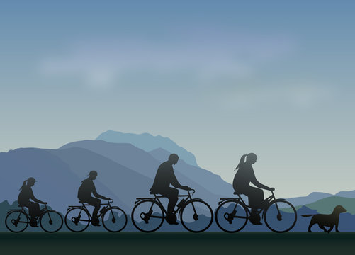 Bisikletlerle gezinti