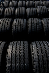 row of tyres