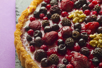 Autumn fruits cake