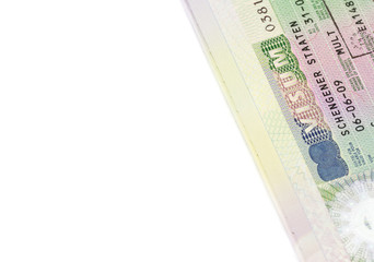 German multi schengen visa inside in the passport.