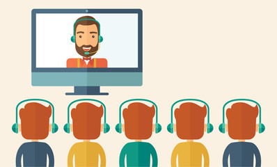 Businessman giving a presentation