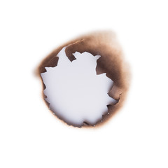 Burned hole