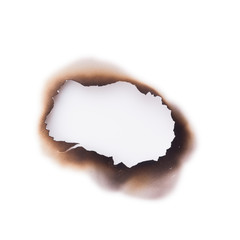 Burned hole