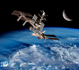 Earth Satellite Space Station - 80762536