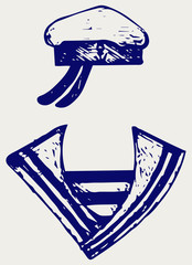 Sailor clothing. Doodle style