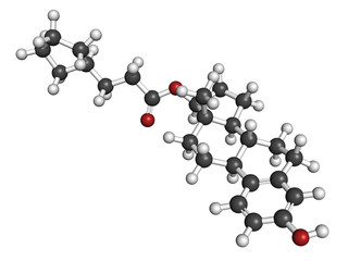 Estradiol cypionate estrogen prohormone molecule. 