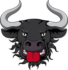 black bull - vector, isolated