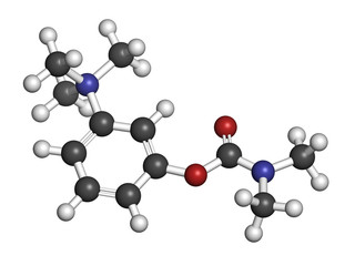 Neostigmine drug molecule. 