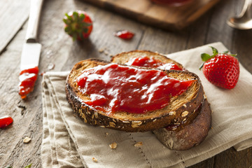 Homemade Strawberry Jelly on Toast
