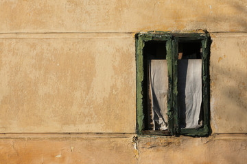 Old window in Mohacs, Hungary.