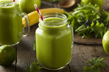 Healthy Organic Green Fruit Smoothie