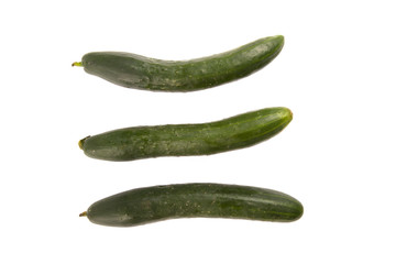 cucumbers on white background