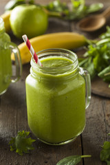 Healthy Organic Green Fruit Smoothie