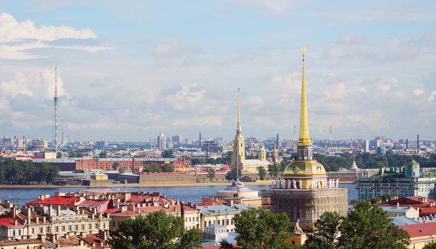 View to the cityscape of Saint-Petersburg, Russia