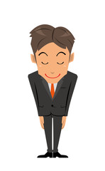 ビジネスマン　お辞儀