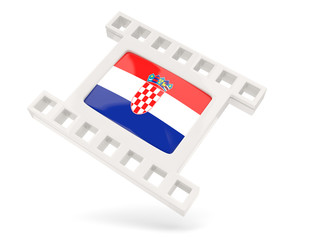 Movie icon with flag of croatia