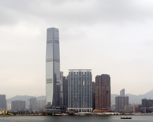 Fototapeta na wymiar Kowloon view over the Victoria Bay