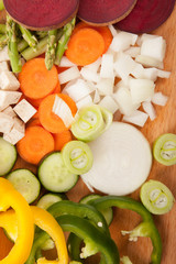 Colorful fresh mixed vegetables