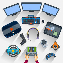 Working table of gamer © stockshoppe