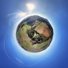 Round Planet Panorama taken from above
