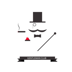Gentleman abstract logo. Vector illustration.