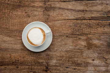 Coffee Cup on Wooden Table