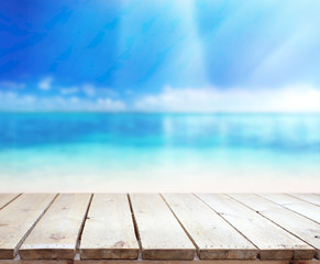 Table Top And Blur Nature Background