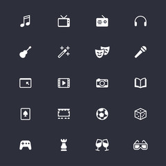 Entertainment simple icons