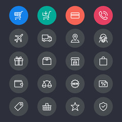 E-commerce line icons