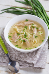 Broth in bowl