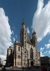 Fototapeta premium Panorama with St. Stephen's Cathedral, Vienna