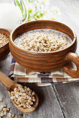 Buckwheat porridge with milk