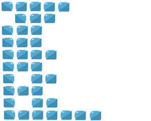 blue bricks background with white space vector