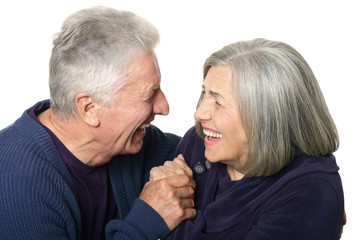  Happy elderly couple